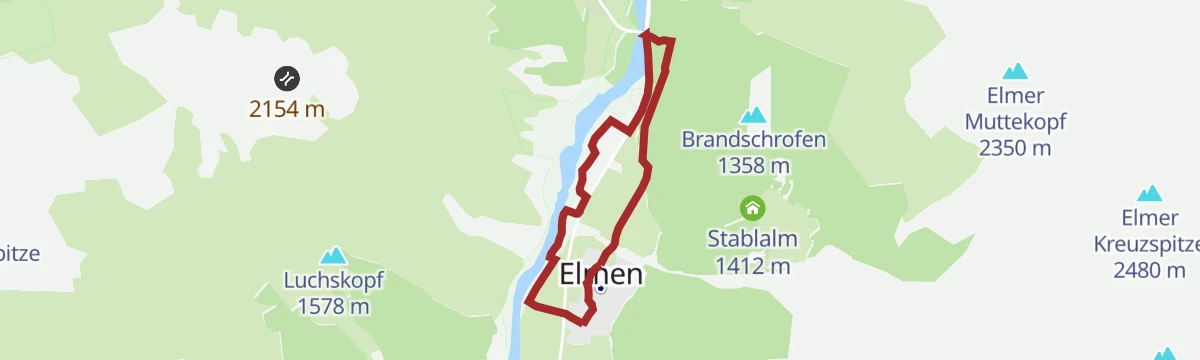 Route map: Elmen - Mühlbodenrunde